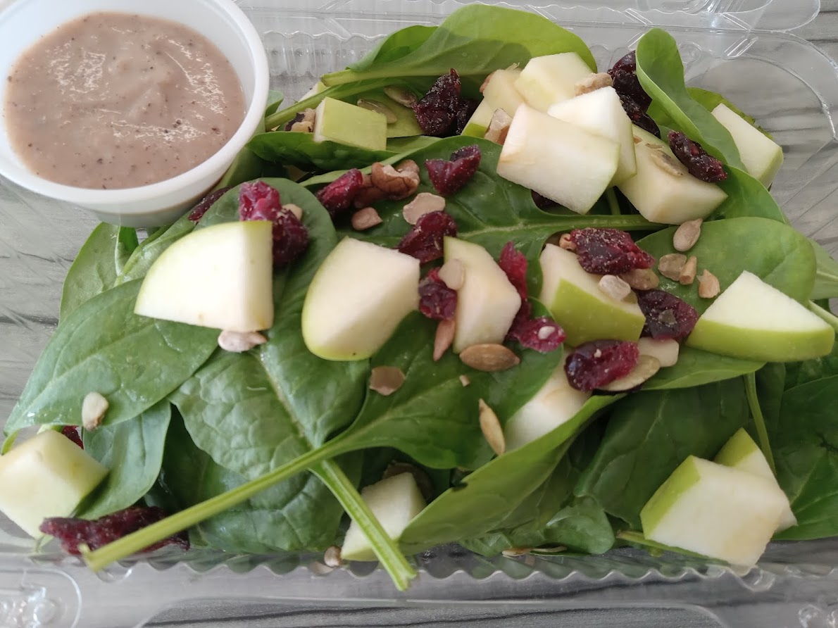 Apple Cranberry Spinach Salad